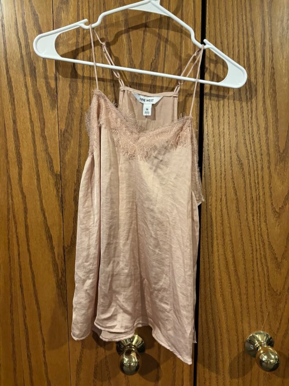 Nine West Satin Blush Pink Tank Top NWT | Silky Sleeveless Blouse